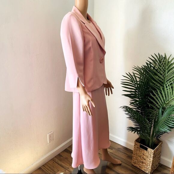 Jessica Howard Pink Blazer & Dress 2-pc Set Sz 12 - Picture 3 of 15